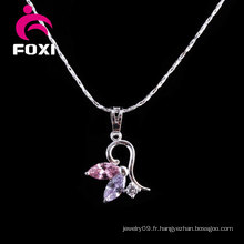 Nouveau Mode Argent Simple Design Pendentif en or pour les filles